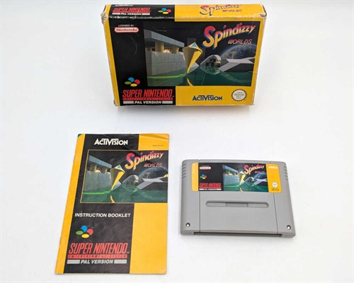 Spindizzy Worlds - Original Æske - SNES - (UKV) (B Grade) (Genbrug)